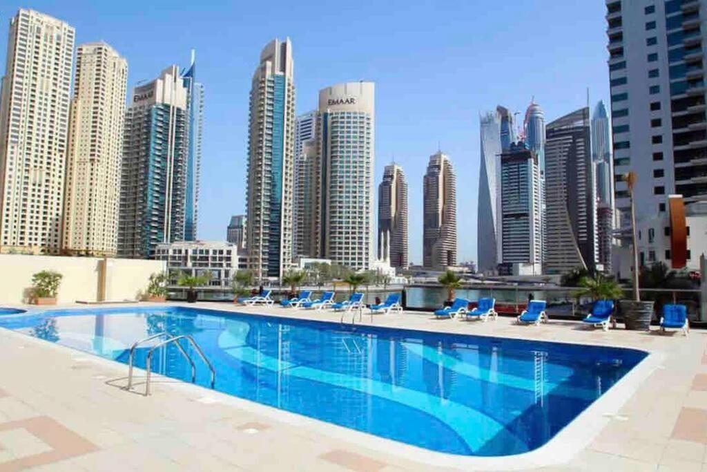 Panoramic Sea Views Studio Apartment - Marina ดูไบ ภายนอก รูปภาพ